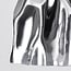 Designer pendant lamp Napoli in wavy chrome glass