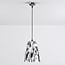 Designer pendant lamp Napoli in wavy chrome glass