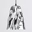 Designer pendant lamp Napoli in wavy chrome glass