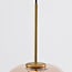 Designer pendant light Venice - amber glass and gold