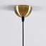 Designer pendant light Venice - amber glass and gold