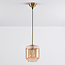 Designer pendant light Venice - amber glass and gold