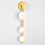 Gold wall light, 3-bulb - Taj