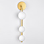 Gold wall light, 3-bulb - Taj