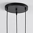 3-light pendant light Kensi with amber glass