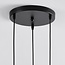 Pendant light with amber glass, 3-bulb - Kensi