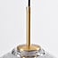 pendant light Johnny in ribbed glass - smoked