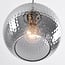 pendant light Johnny in ribbed glass - smoked