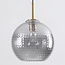 Johnny pendant lamp with ribbed smoked glass