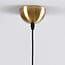 pendant light Johnny in ribbed glass - smoked