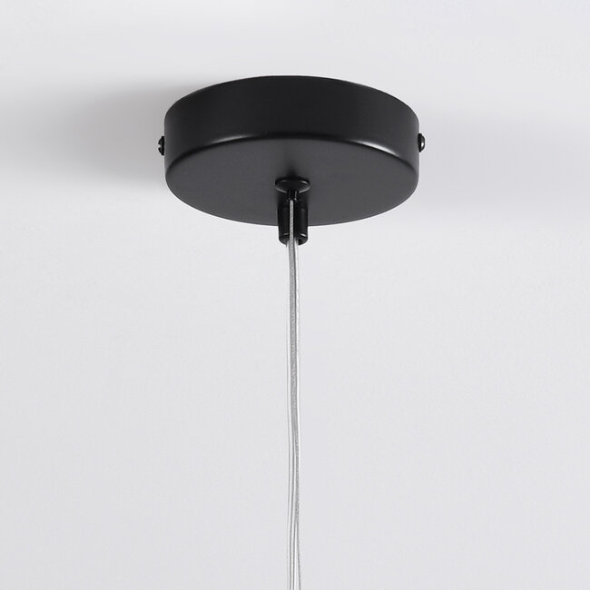 Asymmetrical pendant lamp Dexter 2-light - milky white glass