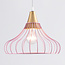 Iron pendant light Maya in a cage design - pink and gold