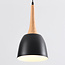 Black pendant light with wooden detail - Holly