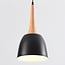 pendant light Holly with wooden detail - white and wood