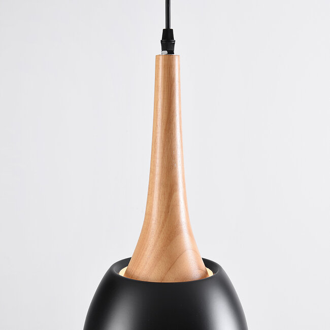 Holly pendant lamp with wood detail