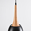 Black pendant light with wooden detail - Holly