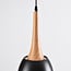 pendant light Holly with wooden detail - white and wood