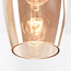 -light pendant lamp Verona amber - elongated smooth glass