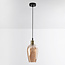 -light pendant lamp Verona amber - elongated smooth glass