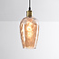 -light pendant lamp Verona amber - elongated bulging glass