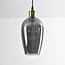 1-light pendant light Verona - elongated smoked glass