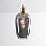 1-light pendant light Verona - elongated smoked glass