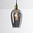 -light pendant lamp Verona smoked glass - elongated smooth glass