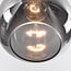 1-light pendant light Verona - teardrop smoked glass with mirror effect
