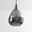 1-light pendant light Verona - teardrop smoked glass with mirror effect