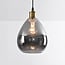 1-light pendant light Verona - teardrop smoked glass with mirror effect