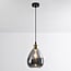 1-light pendant light Verona - teardrop smoked glass with mirror effect