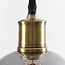1-light pendant light Verona - round smoked glass with mirror effect