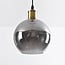 1-light pendant light Verona - round smoked glass with mirror effect