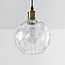 1-light pendant lamp Verona transparent - round glass bulge