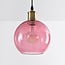 1-light pendant lamp Liya in red glass, variant 3