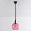 1-light pendant lamp Liya in red glass, variant 3