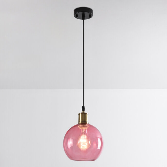 -light pendant lamp Liya - red glass variant 3