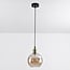 1-light pendant lamp Liya in cognac glass
