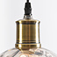 -light pendant lamp Lotte - cognac glass with bulge