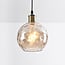 1-light pendant light Lotte - domed cognac glass