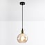 1-light pendant light Lotte - domed cognac glass