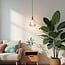 1-light pendant light Lotte - domed cognac glass