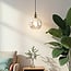 1-light pendant light Lotte - domed cognac glass