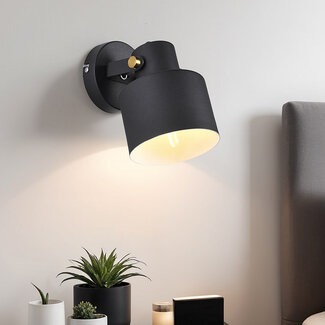 Adjustable wall lamp Alfie in black