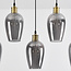 Valerie 5-light pendant lamp with smoked glass
