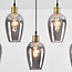 Pendant light with smoked glass, 5-bulb - Valerie