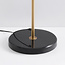 Gold floor lamp with opal glass, 2-bulb - Phae