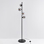 Black floor lamp, 4-bulb - Pippa