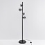 Black floor lamp, 4-bulb - Pippa