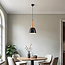 Black pendant light with wooden detail - Holly